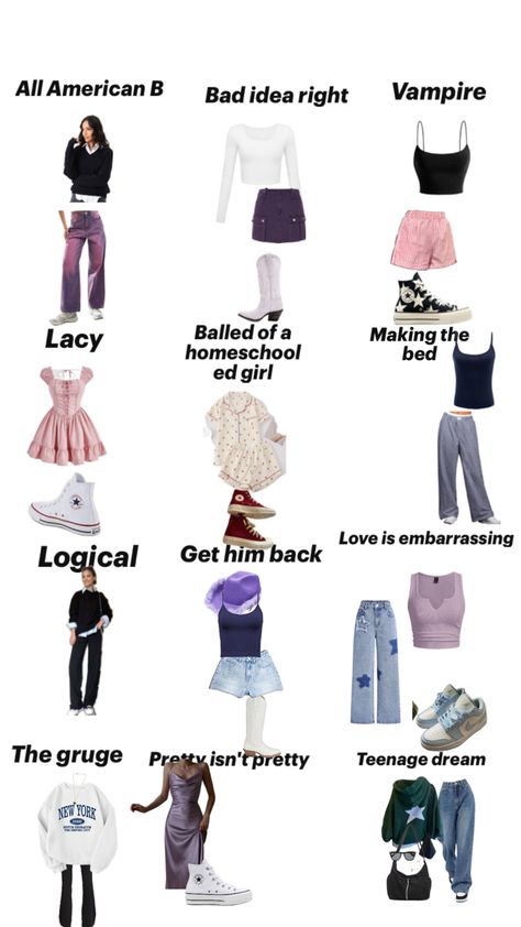 Cute outfits based on guts album Getting Him Back, Teenage Dream, Inspired Outfits, Outfit Inspirations, Cute Outfits, Quick Saves