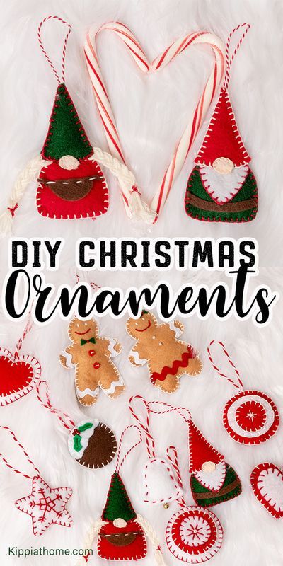 Easy Felt Christmas Ornaments, Felt Ornaments Diy, Christmas Diy Kids, Felt Christmas Tree Decorations, Diy Felt Christmas Ornaments, Felt Ornaments Patterns, Easy Christmas Ornaments, Felt Crafts Christmas, Diy Christmas Tree Ornaments