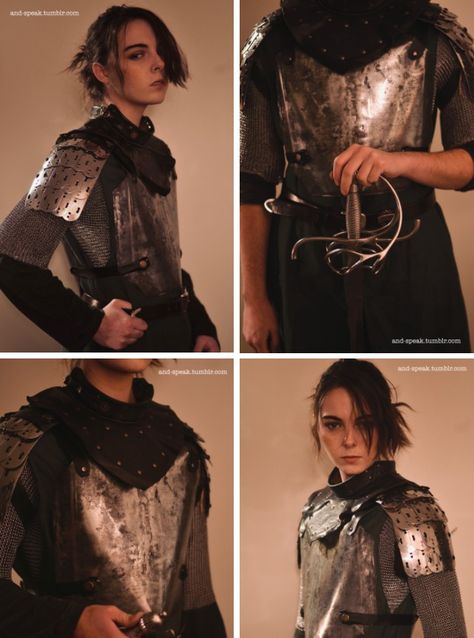 Knight Costume Ren Faire, Nonbinary Fantasy Clothes, Hand On Hilt Pose, Edgy Rock Aesthetic, Renfaire Outfit Nonbinary, Dark Elf Ren Faire, Ren Fair Armor, Ren Faire Outfits Nonbinary, Knight Core Aesthetic Outfits