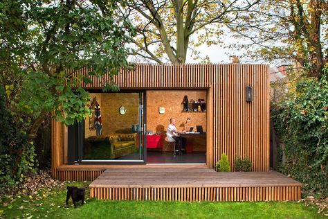 Contemporary Garden Rooms, Office Shed, Garden Cabins, Backyard Studio, Backyard Office, Decor Studio, Backyard Sheds, Outdoor Office, Garden Rooms