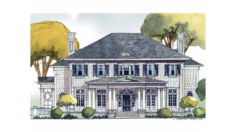 Front Colonial Floor Plans, Southern Colonial, Colonial Style House Plans, Colonial House Plans, Antebellum Homes, Vintage House Plans, Colonial Design, Country Style House Plans, House Plans Farmhouse