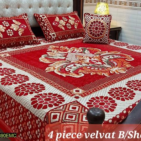 #bedsheets #bedroom #roomdecor King Size Bed Sheets, Fabric Designs, Zipper Bag, King Size Bed, Bed Sheet, Zipper Bags, King Size, Cushion Covers, Bed Sheets