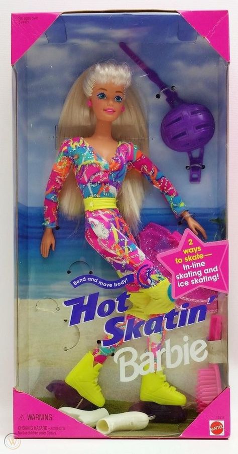 Barbie Hot Skating Doll. No.13511 NRFB | #1978999394 Barbie Skates, Roller Barbie, Barbie Roller Skates, Roller Skating Barbie, Barbie Scooter, Skating Barbie, Y2k Barbie, Barbie 80s, Barbie Aesthetic