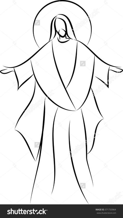 Jesus Drawing, Christian Drawings, Coloring Pages Nature, Fashion Coloring Book, Jesus Drawings, Coloring Images, Drawing Face, Simple Line Drawings, Pot Filler