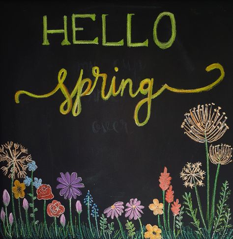 Welcome Spring Chalkboard Art, Spring Themed Chalkboard, Spring Restaurant Chalkboard, Spring Dry Erase Board Art, Chalkboard Designs Spring, Spring White Board Ideas, Boutique Chalkboard Signs Spring, Chalk Boarder Designs Spring, Spring Blackboard Ideas