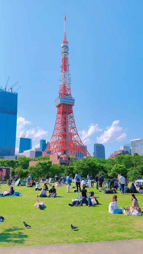 wangxiaolangman on Instagram: Enjoy the sun under Tokyo Tower🗼 📍Tokyo, Japan #reelitfeelit #instagramreels #instalove #reelsinstagram #explore #explorepage #fyp… Tokyo Travel Photography, Tokyo Tower Aesthetic, Japan Travel Aesthetic, Tokyo Nature, Japan Activities, Tokyo Japan Aesthetic, Japan Tokyo Aesthetic, Lost In Tokyo, Tokyo Summer