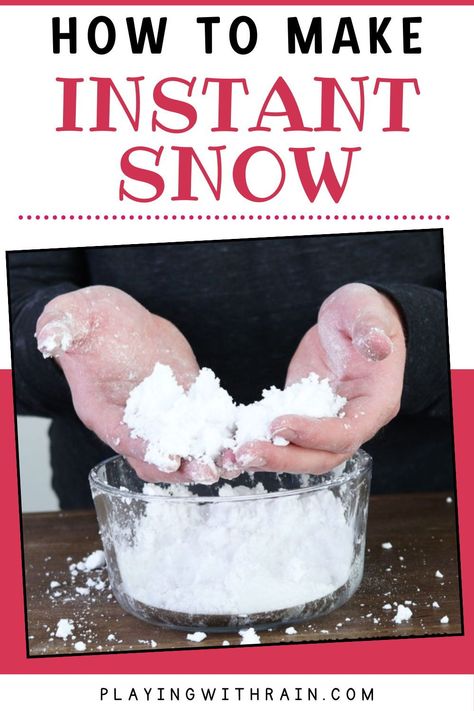 Transform your home into a winter wonderland any time of the year with this simple and fun DIY Instant Snow activity for kids! Perfect for a sensory play day, this easy guide will show you how to make magical, fluffy snow in minutes using just a couple of common household items.  ✨ #DIYSnow #KidsActivities #SensoryPlay #InstantSnow #FunWithKids How To Make Artificial Snow, How To Make Instant Snow, Artificial Snow Diy, Make Snow For Kids, Snow Day Activities For Kids, Snow Activity, Snow Day Activities, Fun Experiments For Kids, Homeschool Science Experiments