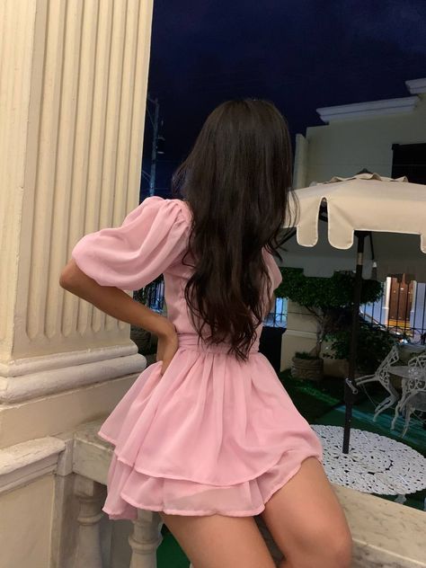 Pastel Pink Dress Short, Pastel Pink Dress Casual, Vestido Rosado Outfit, Lovecore Fashion, Vestidos Color Pastel, Pastel Pink Dress, Vestidos Color Rosa, Pink Dress Short, Afghan Girl