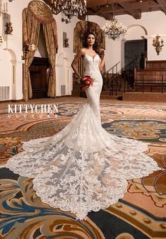 KITTYCHEN Couture BRIELLE K2027 Mermaid Wedding Dress  KITTYCHEN Couture BRIELLE K2027 Mermaid Wedding Dress Lace Train Wedding Dress, Kitty Chen, Long Sleeve Ball Gowns, Train Wedding Dress, Country Wedding Dresses, Tea Length Wedding Dress, Wedding Dress Couture, Gorgeous Wedding Dress, Princess Wedding Dresses