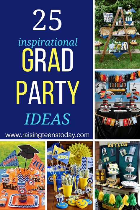 Boys High School Graduation Party, Boys Graduation Party, Grad Party Ideas, Graduation Party Inspiration, Grad Party Theme, High School Graduation Party Decorations, College Grad Party, Outdoor Graduation Parties, Outdoor Graduation