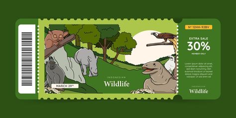 Zoo Tickets, Ticket Design, Hand Drawn Illustration, Drawn Illustration, The Zoo, Vector Art, Hand Drawn, Vector Free, How To Draw Hands