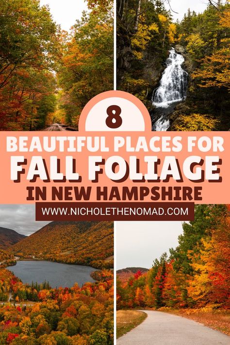 New Hampshire has some of the most beautiful foliage in New England and is home to one of the most beautiful foliage drives in the world! If you want to see vibrant fall foliage, you have to visit New Hampshire in the fall for a fall foliage getaway. This is your guide to the best New Hampshire fall foliage getaway and the most beautiful spots to view the beautiful fall foliage! Wolfeboro New Hampshire, Fall Foliage Trips, Fall Foliage Road Trips, England Coast, England Travel Guide, Gondola Ride, New England Road Trip, Fall Activity, Fall Road Trip