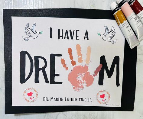 Martin Luther King Jr Day Activities, Mlk Crafts For Infants, Martin Luther King Day Crafts For Kids, Mlk Day Crafts For Toddlers, Marther Luther King Crafts, Mlk Day Crafts For Kids, Martin Luther King Jr Preschool Crafts, Mlk Day Art For Kids, Martin Luther King Crafts For Toddlers