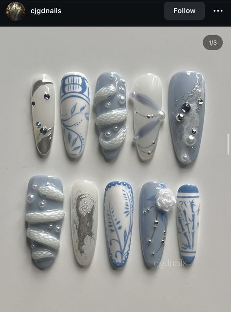 Trend Nail Designs, Plain Acrylic Nails, Snake Nails, Fish Nails, New Years Nail Art, Gel Nail Strips, Happy Nails, Nail Art Set, Pretty Gel Nails