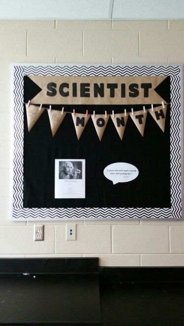 Scientist of the month board! Scientist Of The Month Bulletin Board, Scientist Of The Month, Science Classroom Decorations, Classroom Wall Decor, 5th Grade Science, Science Lab, Science Teacher, Preschool Science, Classroom Walls