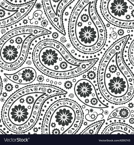 Paisley Drawing, Paisley Background, Hand Drawn Vector, Digital Flowers, Paisley Design, Pattern Download, Vector Pattern, Background Patterns, Hand Drawn