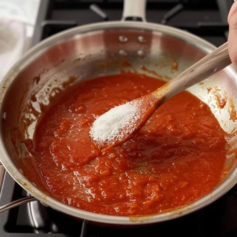 Discover the chef’s secret: the shocking result when adding baking soda to tomato sauce - Tasty Recipes Best Spaghetti Sauce, Homemade Potato Soup, Classic Italian Pasta, Italian Pasta Dishes, Tomato Sauce Recipe, Cooking 101, Perfect Pasta, Chinese Recipes, Dessert Salads