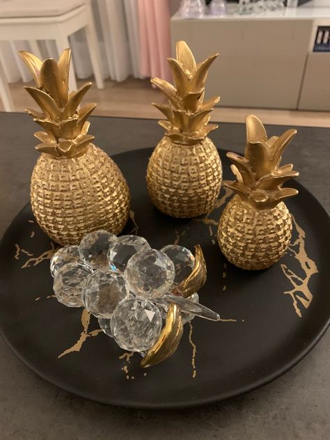 Pineapple Triple Set Pineapple Objects Pineapple Home Decor | Etsy Home Decor Objects, Decor Objects, Pineapple Decor, Feather Decor, Pineapple Design, Design For Home, Plants Decor, Home Luxury, Amazing Decor