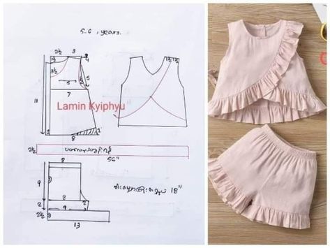 Sewing Patterns Clothes, Toddler Dress Patterns, T Shirt Sewing Pattern, Easy Dress Sewing Patterns, Baby Clothes Patterns Sewing, Kids Clothes Patterns, Baby Frock Pattern, Sewing Baby Clothes, Sewing Kids Clothes