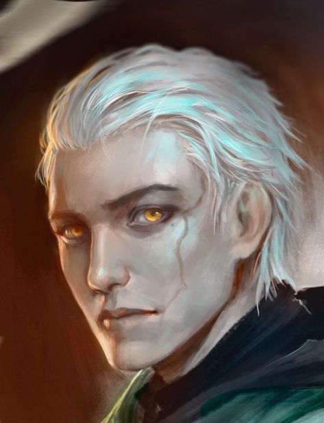 Male Human Humanoid Businessman Noble Mage White Hair Yellow Evil Eyes Hair Yellow, Fantasy Portraits, Evil Eyes, Human Male, Dungeons And Dragons Characters, Fantasy Male, Yellow Eyes, Arte Fantasy, Character Design Male