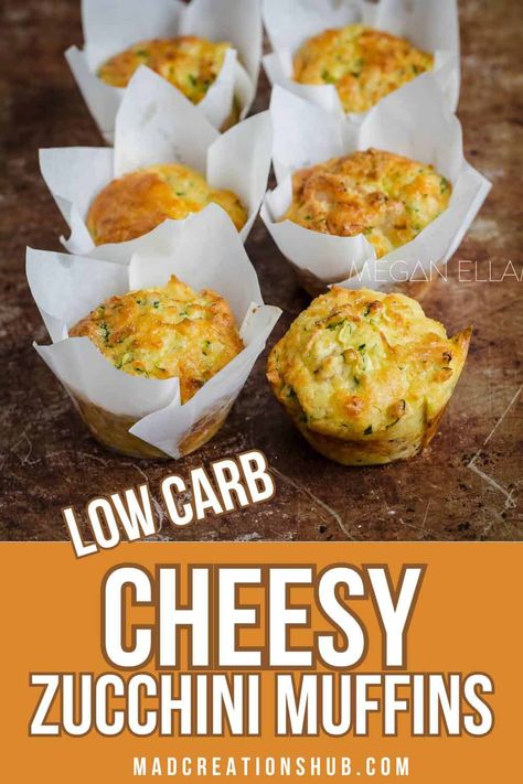 These keto cheesy zucchini muffins are your next must-try low-carb snack! Perfect for meal prep, packed with flavor, and super easy to make. Save this recipe now! Savory Zucchini Muffins, Gluten Free Zucchini Muffins, Cottage Cheese Muffins, Savory Muffins Recipes, Savoury Muffins, Zucchini Cheese, Low Carb Gluten Free Recipes, Free Keto Meal Plan, Cheesy Zucchini