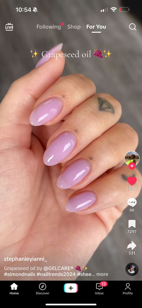 Grapeseed Oil Nails, New Acrylic Nails, Nail Vibes, Naild It, Simple Gel Nails, Nails Accessories, French Tip Acrylic Nails, Blush Nails, School Nails