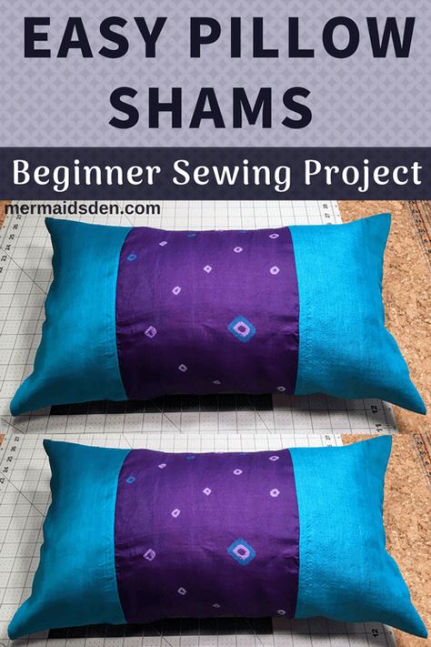 Pillow Cases Tutorials, Easy Pillows, Sewing Cushions, Beginner Sewing Patterns, No Sew Curtains, Sewing Pillows, Crochet Pillow, Sewing Skirts, Sewing Projects For Beginners