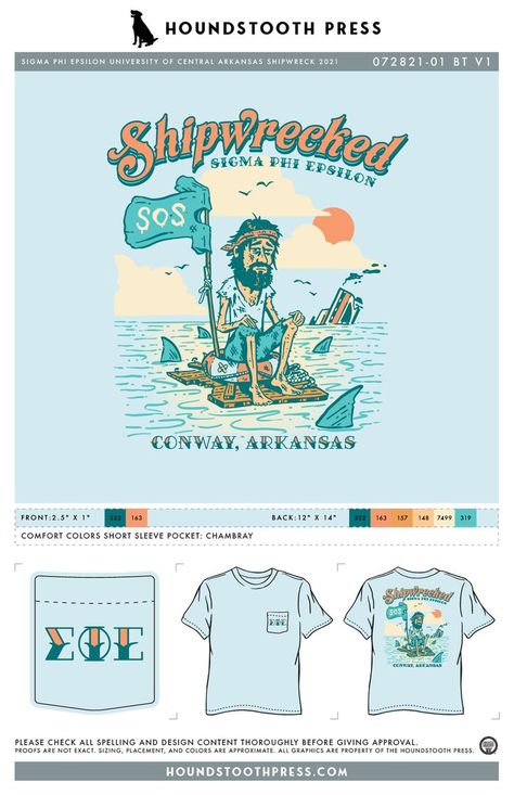 Conway Arkansas, Fraternity Rush Shirts, Sigma Phi Epsilon, Rush Shirts, Fraternity Tshirts, Custom Apparel, Greek Life, Color Shorts, Cute Tshirts