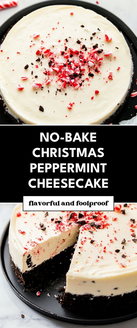 Image for No-Bake Christmas Peppermint Cheesecake Peppermint Cheesecake No Bake, Oreo Peppermint Cheesecake, Peppermint Cheesecake Bites, No Bake Peppermint Bark Cheesecake, No Bake Oreo Peppermint Cheesecake Bites, Peppermint Pie No Bake, No Bake Cheesecake Christmas, Christmas No Bake Cheesecake, Mini Peppermint Cheesecake