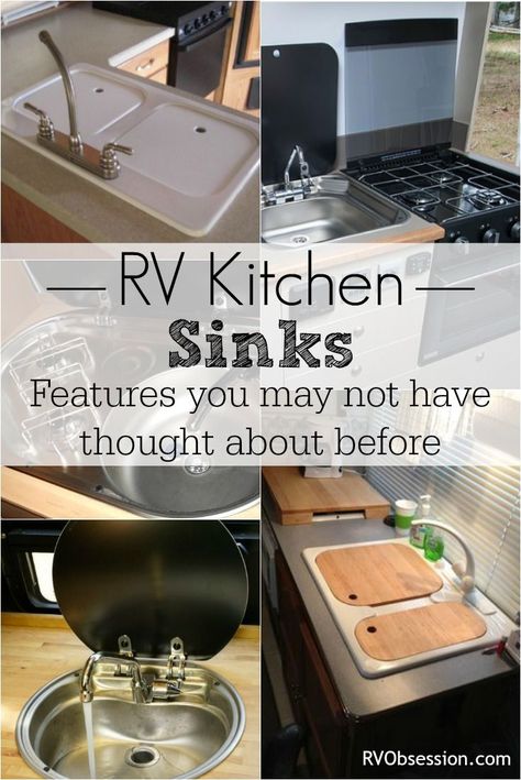 Who knew there was so much to learn about RV kitchen sinks huh! They come in so many different shapes and sizes and it can be hard to know what features will be useful or not. Kitchen Sink Sizes, Rv Sink, Vintage Trailers Restoration, Rv Remodeling, Diy Camper Remodel, Travel Hack, Rv Kitchen, Rv Makeover, Small Kitchen Storage