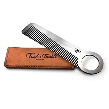 Amazon.com : Tough & Tumble Metal Comb"The Revolve" with Leather Sheath : Beauty Beard Accessories, Sally Beauty Supply, Wood Comb, Beard Comb, Dove Men Care, Dove Men, Metal Comb, Hand Therapy, Beauty Gadgets