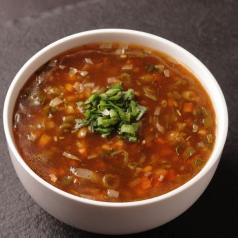 Aarti Madan’s Instagram photo: “Winter special- Veg Hot & Sour Soup. It's quick, healthy and very delicious. Though it may appear it's a complicated recipe but in real…” Soup Restaurant, Hot Sour Soup, Chilli Soup, Green Chilli Sauce, Veg Soup, Hot And Sour Soup, Sour Soup, Indian Breakfast, Vegetarian Snacks