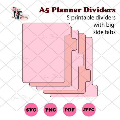 B6 Planner, A5 Planner Binder, Binder Tabs, Page Dividers, A5 Binder, Planner Tabs, Binder Dividers, Planner Dividers, Bullet Planner