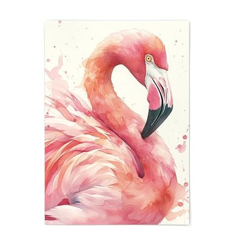 Pink Flamingo Print - Flamingo Wall Decor - Flamingo Print Poster Unframed - Watercolor Flamingo Print - Flamingo Painting - Flamingo Artwork Illustration (8x10) Olga Shvartsur, Flamingo Paintings, Painting Flamingo, Flamingo Artwork, Flamingo Watercolor, Flamingo Pictures, Flamingo Painting, Watercolor Poster, Bird Canvas