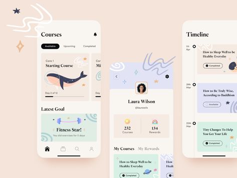 Mindful App by Victoria Samoilenko on Dribbble Mindfulness App Design, To Do App, Ux Design Principles, Mindfulness App, Calm App, App Design Layout, Wellness Apps, App Concept, Mobile App Design Inspiration