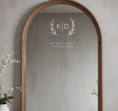 Add a touch of personalization to your wedding with a custom monogram mirror sticker! These stickers are perfect for adding a stylish touch to your reception or bridal suite. #wedding #weddingdecor . #You_Look_Like_You_Need_A_Drink_Mirror_Wedding #Wedding_Selfie_Mirror #Mirror_Wedding_Sign #Mirror_Wedding_Signs Wedding Mirror Ideas, Wedding Selfie Mirror, Mirror Wedding Signs, Spiegel Diy, Custom Hard Hats, Custom Mirror, Wedding Mirror, Wedding Signs Diy, Mirror Decal