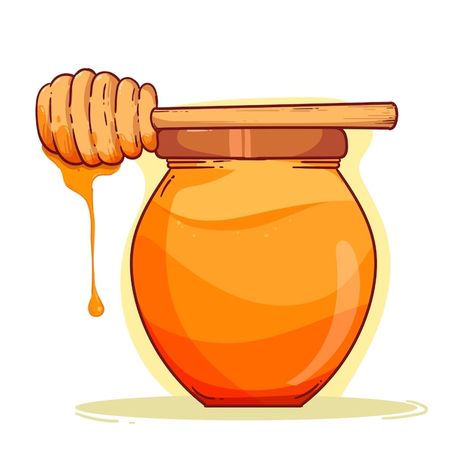 Free vector hand drawn honey jar drawing... | Free Vector #Freepik #freevector #delicious #drawing #tasty #meal Honeypot Drawing, Jar Of Honey Drawing, Jar Drawing Illustration, Honey Jar Drawing, Honey Jar Design, Honey Drawing, Jar Drawing, Honey Illustration, Honey Container