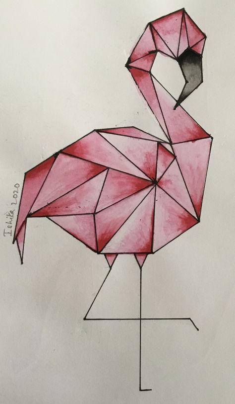 Quadrilateral Art, Flamingo Drawing, Flock Of Pigeons, Be A Flamingo, Flamingo Vector, Art Rooms, Drawing Architecture, Perspective Drawing Architecture, 2nd Grade Art