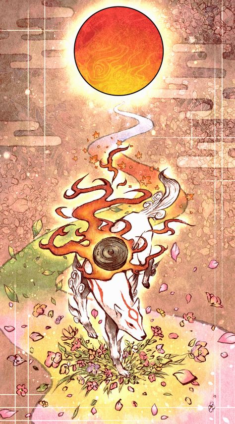 /Amaterasu/#404290 - Zerochan | Okami | Clover Studio | Capcom Okami Tattoo, Amaterasu Okami, Okami Amaterasu, Theme Tattoo, Japanese Mythology, Sun Goddess, Wolf Art, Video Game Art, Mobile Wallpaper