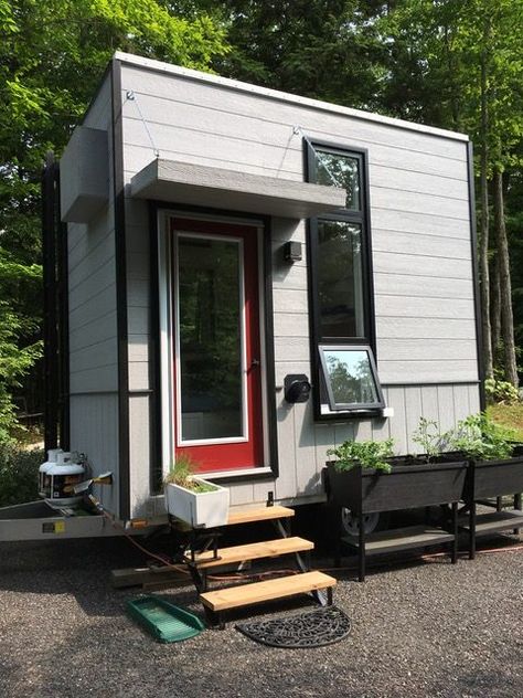 Blake's Tiny Tiny House: The 7x11 Scout Tiny House On Wheels Ikea Tiny Apartment, Tiny House Appliances, Tiny House Camper, Diy Tiny House, Small Tiny House, Tiny House Interior Design, Tiny House Trailer, Home On Wheels, Tiny Cabins