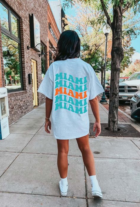 Funky Miami Shirt, Cute Miami Tee, Oversized Miami Tshirt, Trendy Preppy Shirt, Varsity Shirt, Retro Miami, Womens South Beach, Gift for Her Varsity Shirt, Retro Miami, Miami Shirt, Preppy Shirt, City State, South Beach, San Jose, Gift For Her, Fitness Models