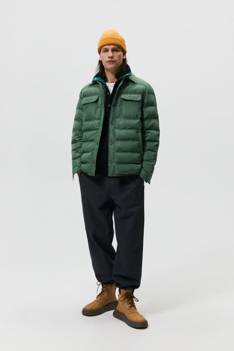 Green Puffer Jacket Outfit Men, Green Puffer Jacket Outfit, Puffer Jacket Outfit Men, Vest Outfits Men, Puffer Vest Outfit, Puffer Jacket Outfit, Green Puffer Jacket, Puffer Jacket Men, Green Puffer