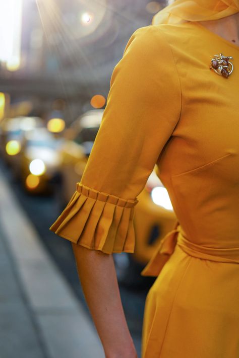 Mia Pleat Dress Aline Dress With Pleated Sleeves - Etsy Australia Pleated Cuff Sleeve, Blouse With Frills, Shirt Runway, Apricot Butter, Box Pleat Dress, Pleated Sleeves Blouse, Simple Blouses, Mother Of The Groom Gowns, 1930's Dresses