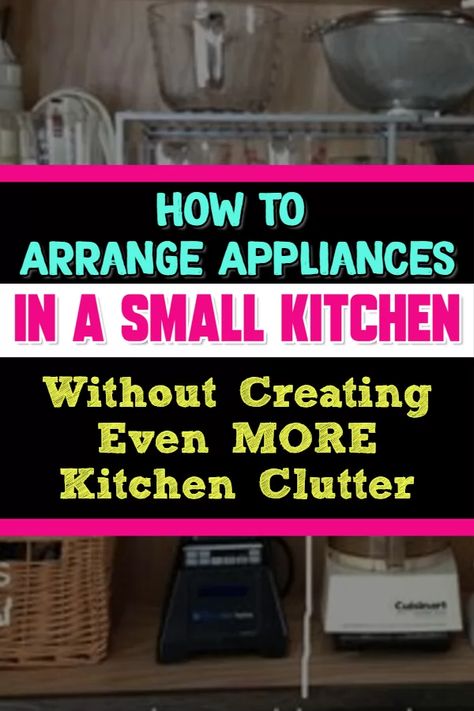 Ikea Small Appliance Storage, Kitchen Storage Small Appliances, Store Appliances In Pantry, Organizing Kitchen Appliances Storage, Kitchen Appliance Organization Ideas, How To Arrange Your Kitchen, Clever Organizing Ideas, Diy Appliance Storage, How To Add Storage To A Small Kitchen