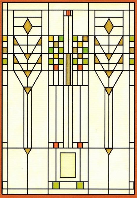 ZP_Frank Lloyd Wright_an unrealized Art-glass window design for the Darwin D. Martin House, 1903 Frank Lloyd Wright Stained Glass Pattern, Frank Lloyd Wright Art, Art Deco Design Elements, Frank Lloyd Wright Stained Glass, Robie House, Frank Lloyd Wright Architecture, Frank Lloyd Wright Design, Art Deco Wall Art, Martin House