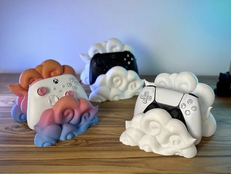 Clay Controller Holder, Xbox Controller Holder, Xbox Controller Stand, Ps5 Accessories, Game Controller Holder, Control Xbox, 3d Printer Art, Game Stand, Controller Holder