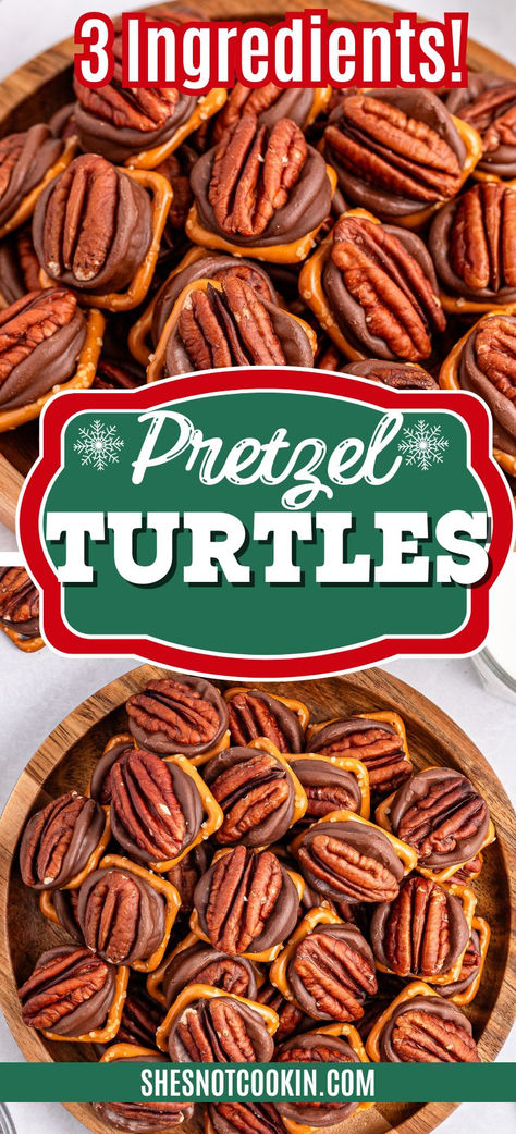 Rolo pretzel turtle bites. Christmas Treat Pretzels, Turtle Rolo Pretzels, Pretzels With Rolos And Pecans, Rolo Pretzel Bites Thanksgiving, Pretzel Rollo Pecan Christmas Treats, Pretzel Ideas Parties Food, Christmas Treats With Rolos, Rolls And Pretzels, Tootsie Rolls Recipe