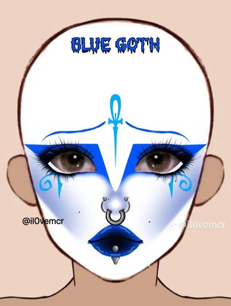 Monster High Inspired Makeup, Goth Punk Makeup, Perky Goth, Goth Makeup Looks, Monster High Makeup, Trad Goth Makeup, Goth Eye Makeup, Makeup Charts, Anime Eye Makeup