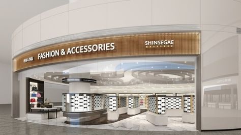 With South Korean retail giant Shinsegae obtaining two licenses to operate duty-free stores at Incheon Airport’s Terminal 1, competition between fast-growing travel retailers is expected to intensify, industry experts said Monday. Shinsegae’s duty-free store in Incheon Airport. (Shinsegae DF)Shingsegae DF Global -- the third-largest duty-free operator following Lotte and Shilla in terms of market share -- was picke... Duty Free Airport, Bloxburg Office, Airport Retail, Duty Free Store, Company Design, Architecture Board, Hotel Branding, Free Market, Store Design Interior