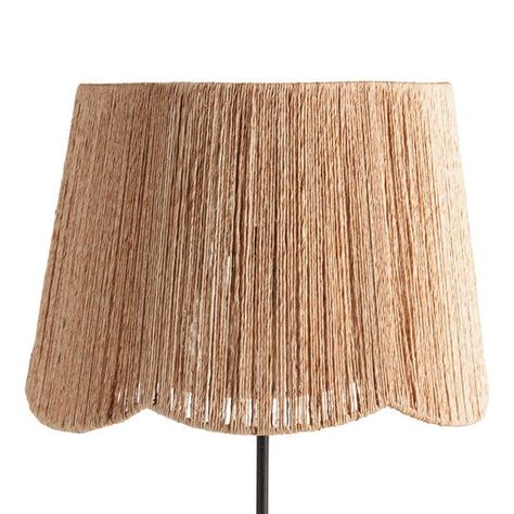 Handwoven by artisans in Vietnam of vertical strands of natural jute rope, our exclusive table lamp shade is finished with a playful scalloped edge. A neutral highlight for any of our exclusive table lamp bases, this ultraversatile shade brings bold natural-fiber texture to a room. Its casual charm and soft scalloped base are a highlight for coastal, farmhouse and rustic decor. Seagrass Lamp, Scalloped Table, Grand Millenial, Table Lamp Shade, Rattan Lamp, Table Lamp Shades, Table Lamp Base, Primary Bedroom, Task Lamps